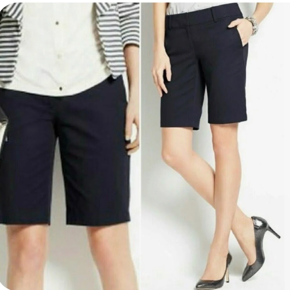Ann Taylor Black Boardwalk Shorts With pockets, Size 8 - Picture 1 of 6